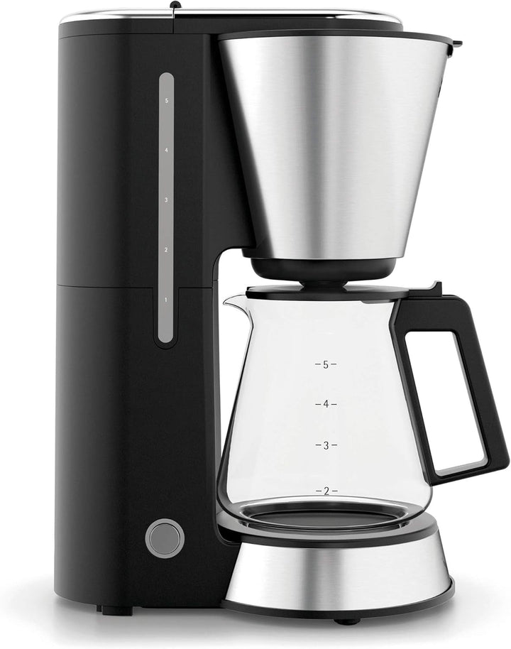 WMF Küchenminis Aroma filtru de cafea cu ulcior de sticlă, filtru de cafea, filtru de cafea mini 5 cești, placă de încălzire cu oprire automată, 760 W