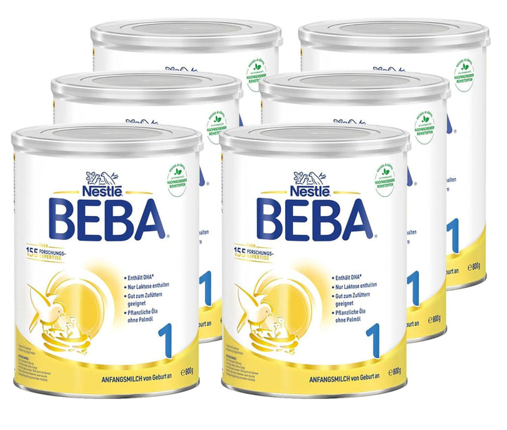 BEBA 1 Anfangsmilch Von Geburt An, Babynahrung Mit DHA, Nur Laktose, Ohne Palmöl, 3Er Pack (3 X 800G)