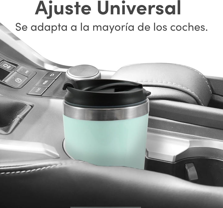 Cafetieră cu filtru pentru o singură servire EHC113M#, compactă, personală, cu cană termică de călătorie din oțel inoxidabil în interior, pentru cafea măcinată, filtru reutilizabil, verde mentă, 400 ml