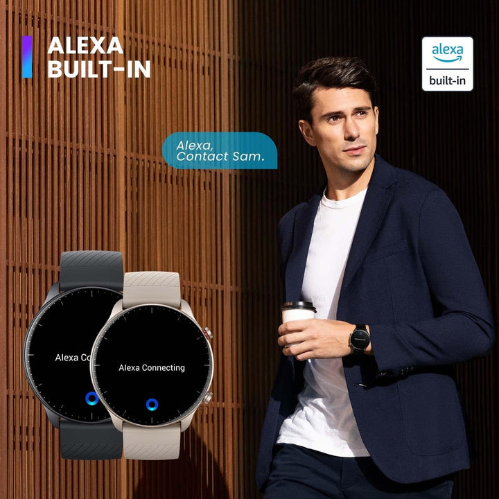 Amazfit [versiunea 2022] GTR 2 46mm smartwatch cu apeluri Bluetooth, 3 GB de stocare a muzicii, ceas sportiv cu 90 de moduri sportive, monitorizarea ritmului cardiac și SpO2, funcționează cu Alexa