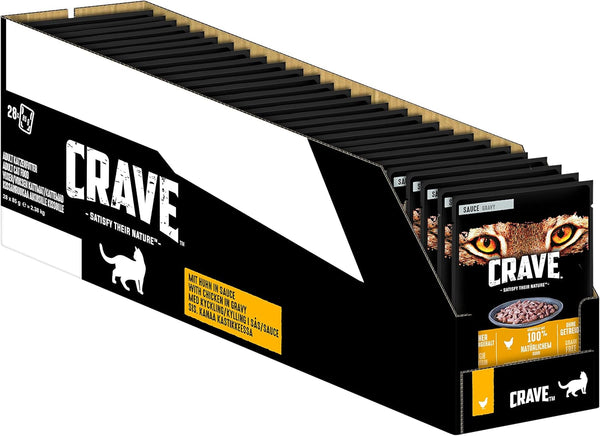 CRAVE pisică porție săculeț sos cu pui 28 X 85G