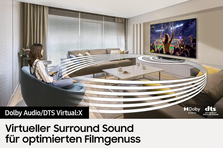 Samsung HW-B540 2.1-Kanal B-Soundbar (Deutsches Modell), Dolby 2.0 Und DTS Virtual:X, Adaptive Sound Lite, Game Mode [2022], Schwarz
