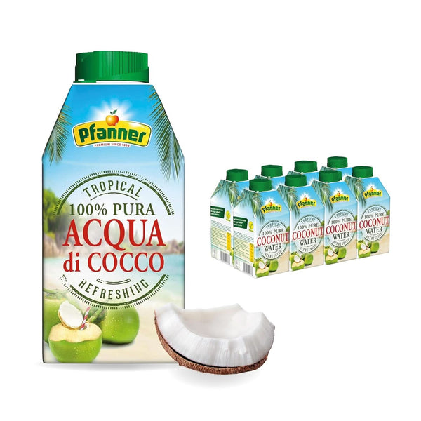 Pfanner Coconut Water Drink (8 X 500 ml)- Apă de nucă de cocos fără zahăr