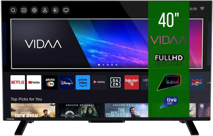 Toshiba 32LV3E63DAZ 32 Zoll Fernseher/Vidaa Smart TV (Full HD, HDR, Triple-Tuner, Bluetooth, Dolby Audio)