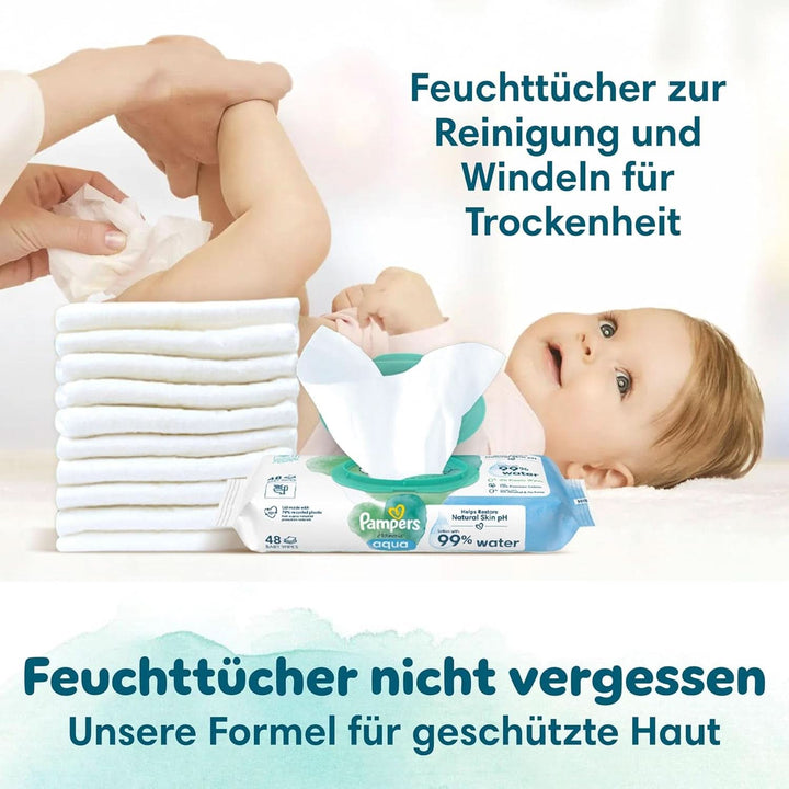 Pampers Baby Windeln Größe 6 (13+Kg) Harmonie, MONATSBOX, Sanfter Hautschutz Und Pflanzenbasierte Inhaltsstoffe, 144 Stück