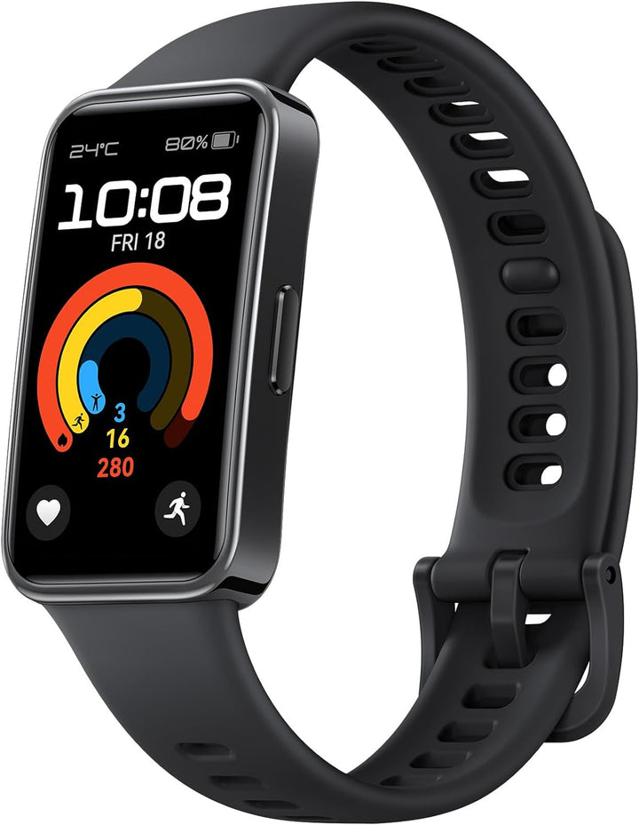 HUAWEI Band 10 Smartwatchï¼Œ Urmărire fitness cu suportKI, Analiză profesională a somnuluiï¼ŒMedia variabilității ritmului cardiac (HRV) în timpul somnului, Autonomie până la 14 zile, iOS & Androidï¼ŒBlack