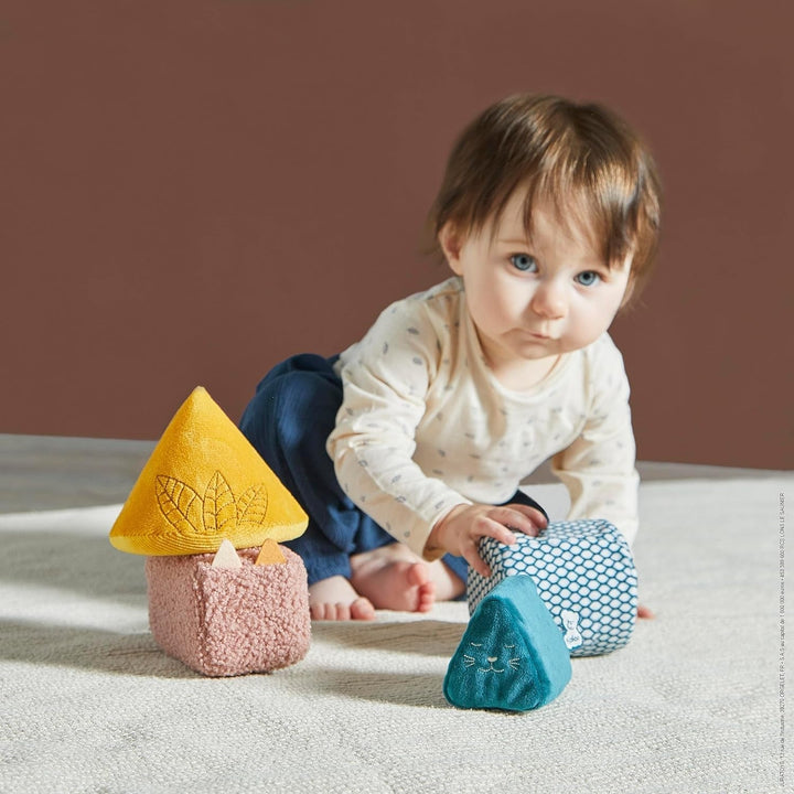 KALOO - Stimuli - 4 forme evolutive cu sunete - Produse pentru copii - Joc de stivuire - Abilități de auz și prindere - De la naștere, K227002 Jucarii Bebe Naty Shop