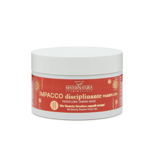 Maternatura, Mască de păr disciplinantă pentru păr creț cu floarea pasiunii, reparare, rezistență și strălucire pentru bucle perfecte, rutină de frumusețe organică pentru păr creț, Made in Italy - 100 ml Masca de par Naty Shop Titlu implicit