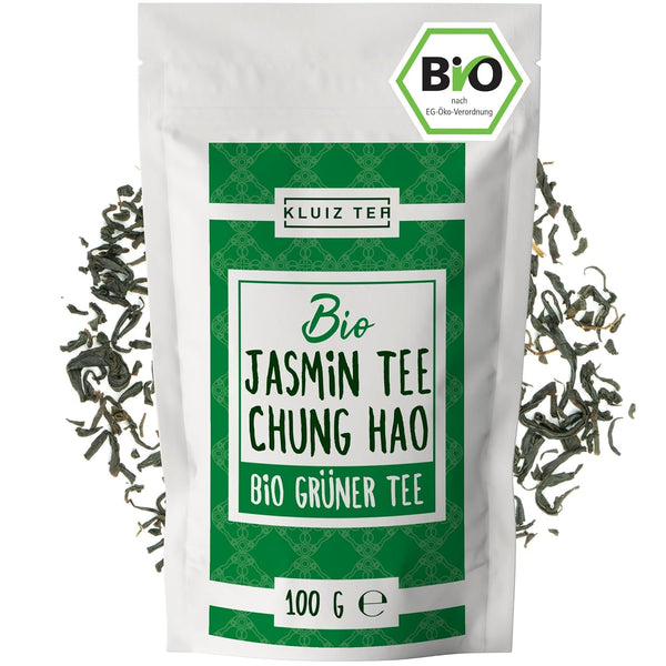 KLUIZ Ceai de iasomie ecologic Chung Hao - Ceai verde I 100 grame Ceai verde de iasomie I Ceai verde ecologic