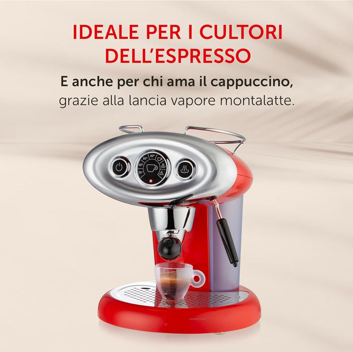 Espressor Illy pentru Iperespresso X7.1, culoare roșie, cu 216 capsule Iperespresso (108 capsule Hyperexpesso clasice și 108 INTENSO)