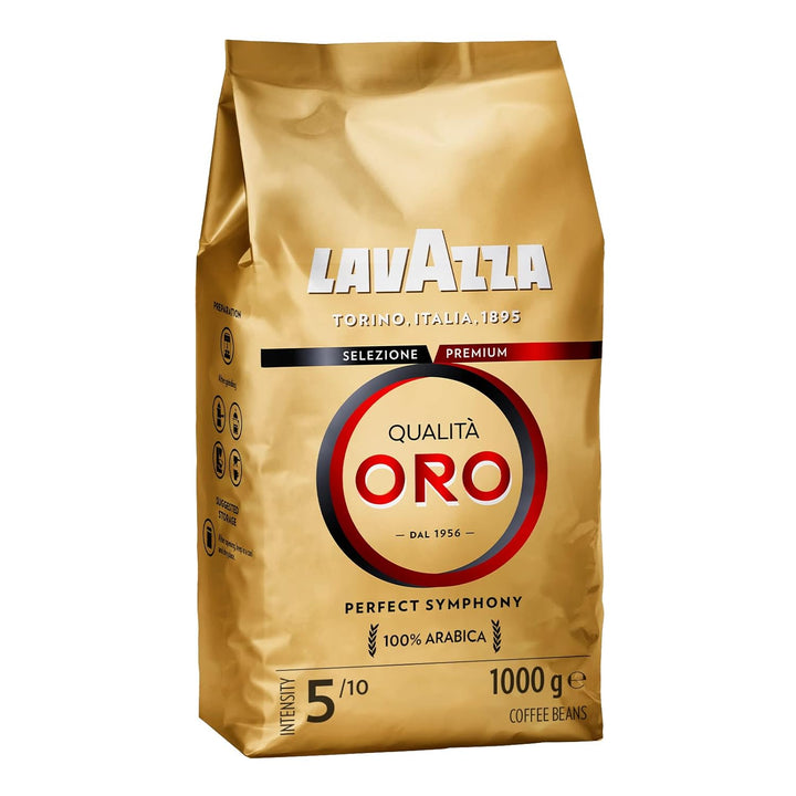 Lavazza, Crema E Aroma, Arabica Und Robusta Kaffeebohnen, Ideal Für Espressomaschinen, Mit Schokoladigen Aromen, Reicher Und Vollmundiger Geschmack, Intensität 8/10, Mittlere Röstung, 1 Kg Packung