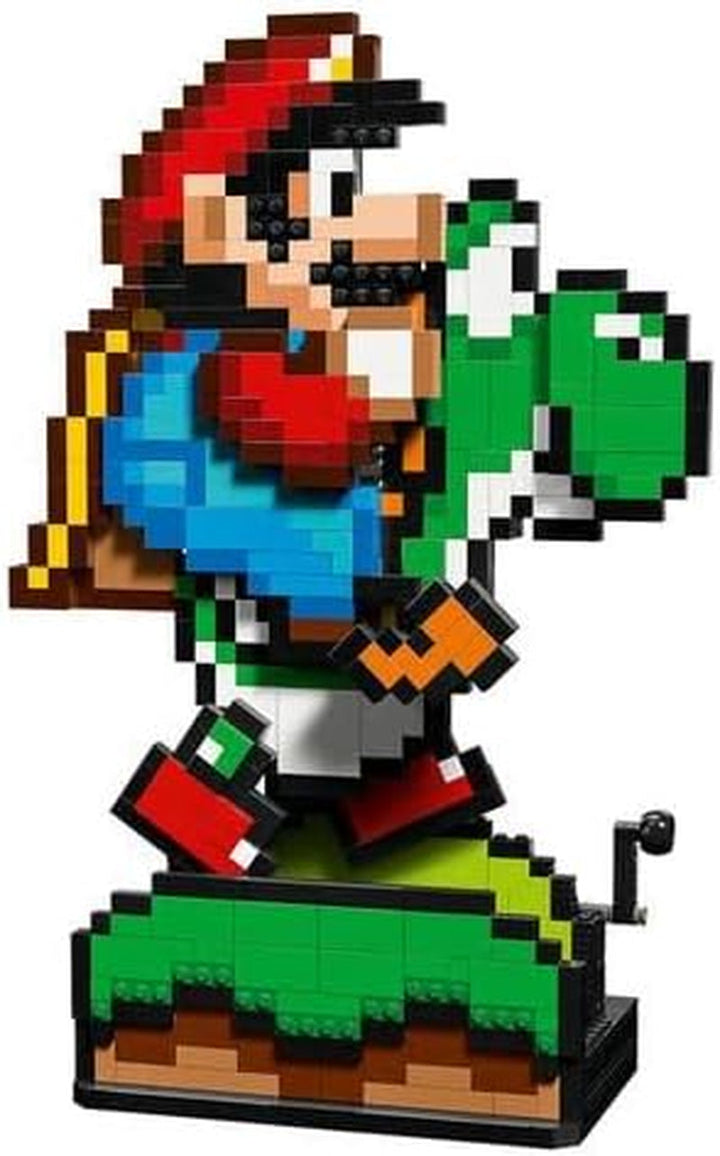 LEGO Super Mario World: Mario & Yoshi Nintendo Set de colecționat, figuri pixelate, model de construit și expus, decorațiuni pentru casă și de colecționat, kit de model și cadou pentru fanii adulți 71438