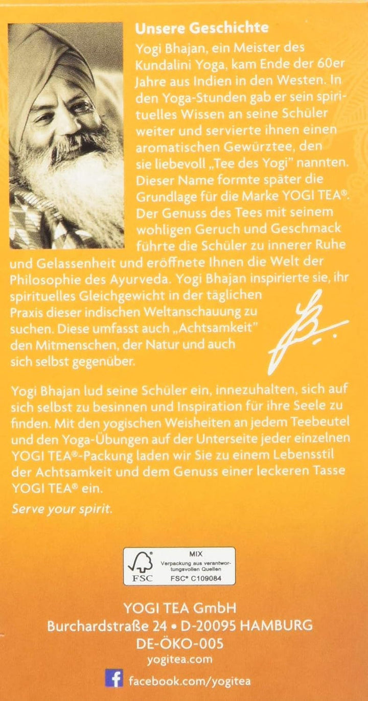 Yogitee Kurkuma Chai 17 pliculețe, (35 g)