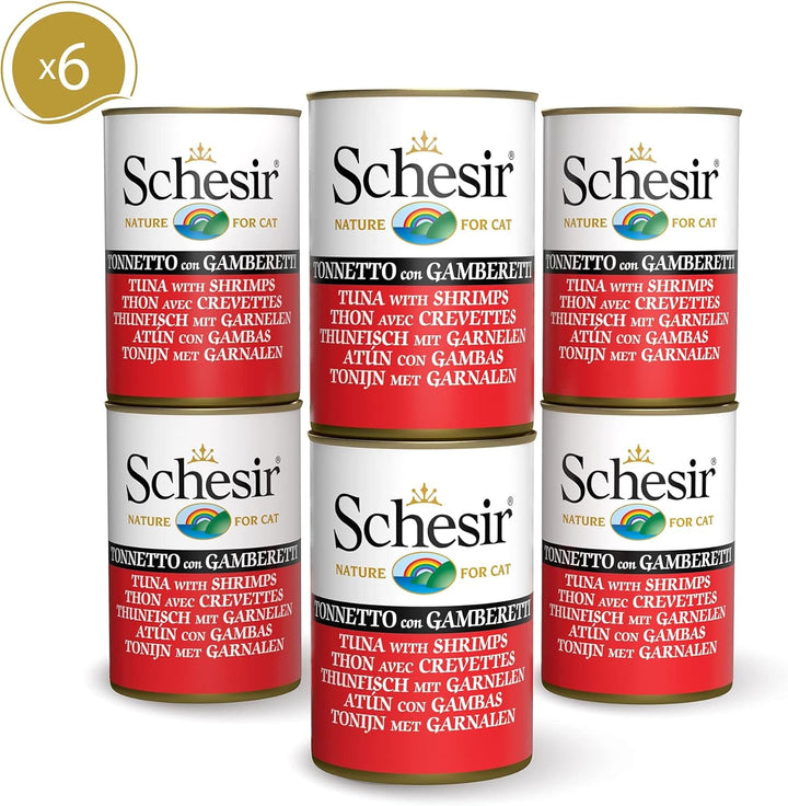 , Hrană umedă pentru pisici adulte cu aromă de ton cu creveți preparată în jeleu moale - Total 0,84 kg (6 cutii la 140 g)
