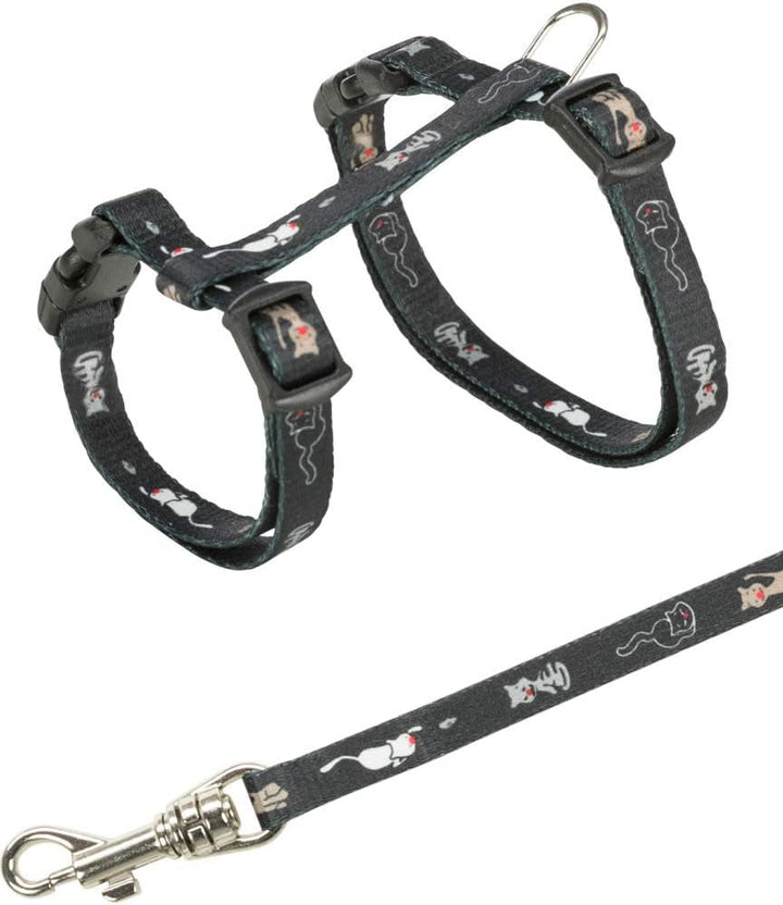 Trixie 4144 Ham pentru pisoi cu lesă, nailon, 21–33 cm/8 mm, 1,20 m, culori asortate, 1 bucată