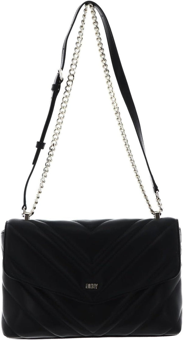 Geantă de umăr DKNY Ladies Genti Femei Naty Shop Negru / Aur