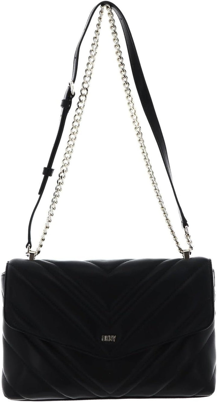 Geantă de umăr DKNY Ladies Genti Femei Naty Shop Negru / Aur