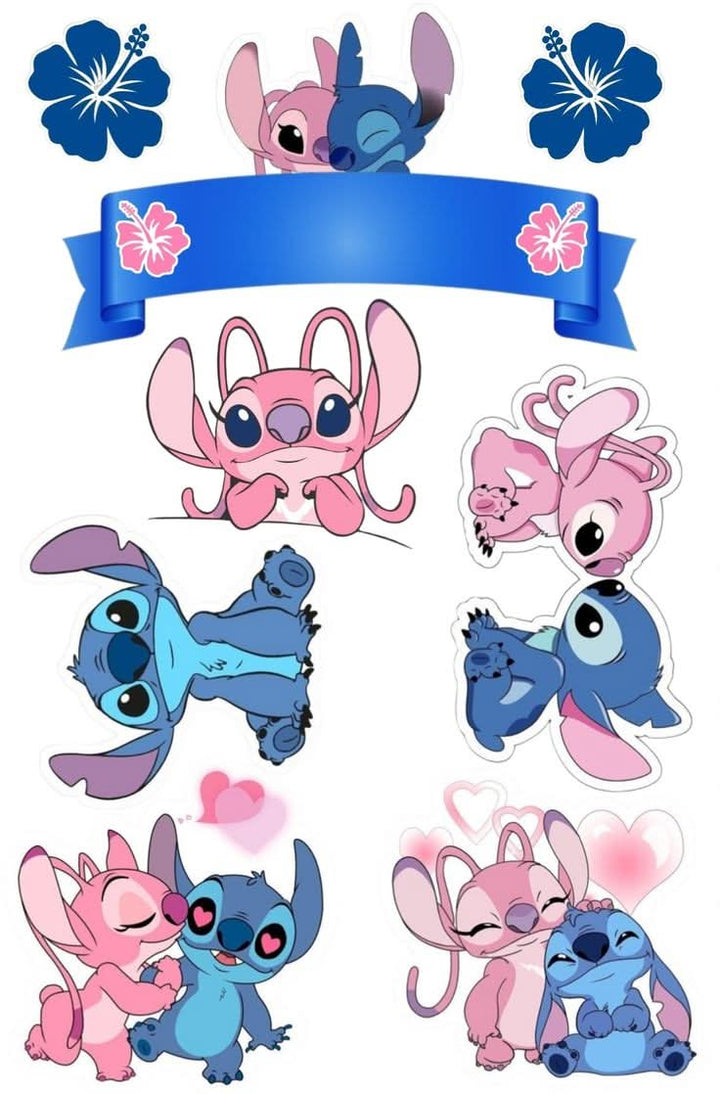 Imagine comestibila, vafa sau icing, format A4, Lilo and Stitch - Nati Shop