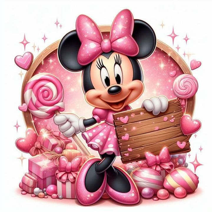 Imagine comestibila, vafa sau icing, format A4, Minnie Mouse - Nati Shop