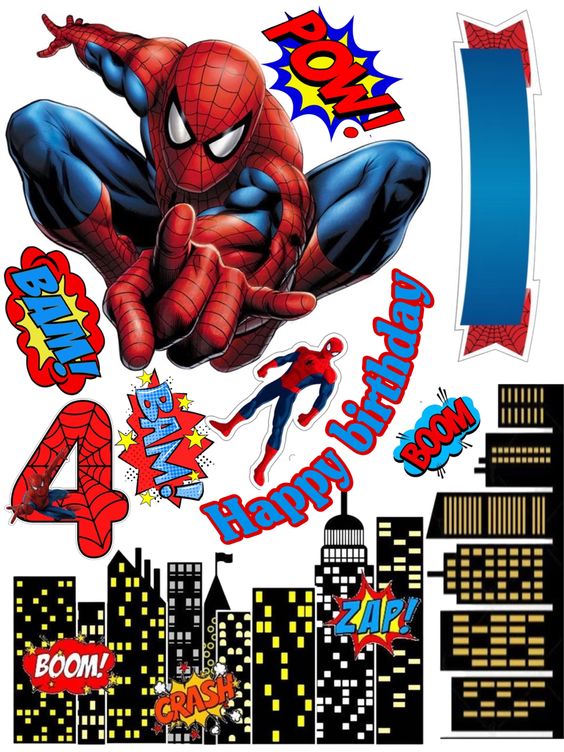 Imagine comestibila, vafa sau icing, format A4, Spiderman - Nati Shop