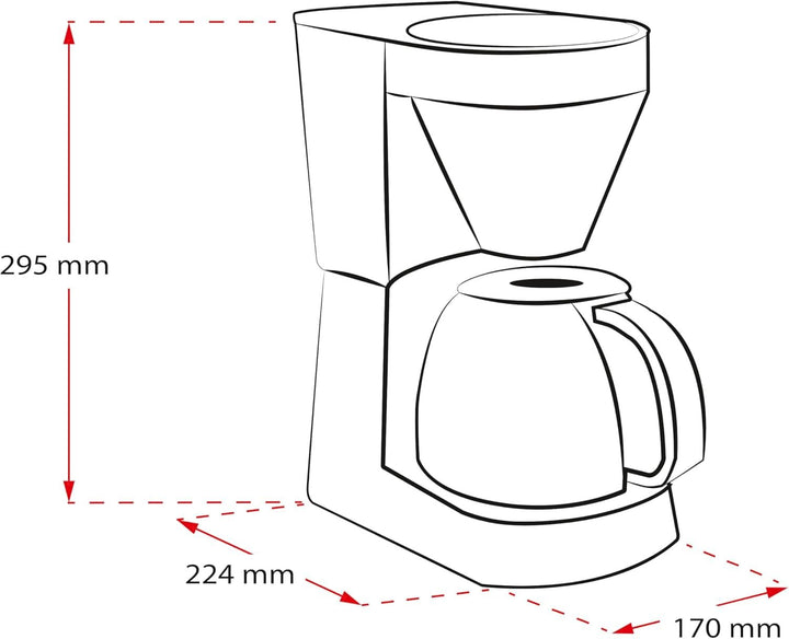 Melitta Easy - Cafetiera cu filtru pivotant detașabil, filtru de cafea cu ulcior din sticlă și opritor de picurare, pentru până la 10 cești de cafea, negru Espressoare Besuche den Melitta-Store