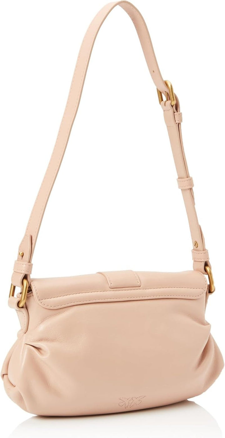 Pinko Femeii Jolene Umăr Mini Crystal Calf Bag, O81m_Chocolate Gold Genti Femei Naty Shop