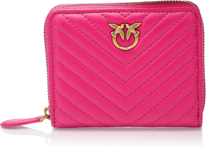 Pinko Women's Taylor Zip autour de moutons Nappa Chevron Travel Accessoires de voyage