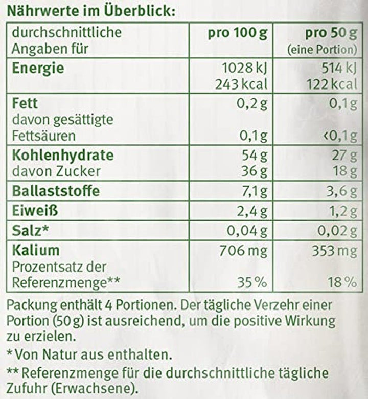 Prune cu sâmburi 200g - Aromate, fructate și dulci în mod natural - Vegane, nesulfurate, fără sâmburi și fără zahăr adăugat - Nutri-Score A (1 x 200g) Produse deshidratate Naty Shop