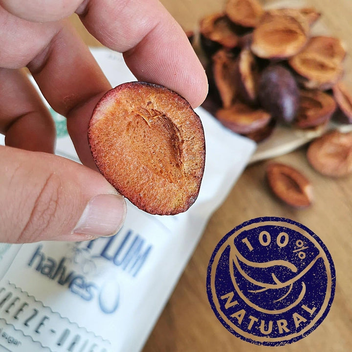 Prune liofilizate | Prune liofilizate 100% naturale | Fără zahăr adăugat Dulciuri liofilizate sănătoase | Prune liofilizate Fructe liofilizate Fructe liofilizate ZingyZoo Produse deshidratate Magazinul meu