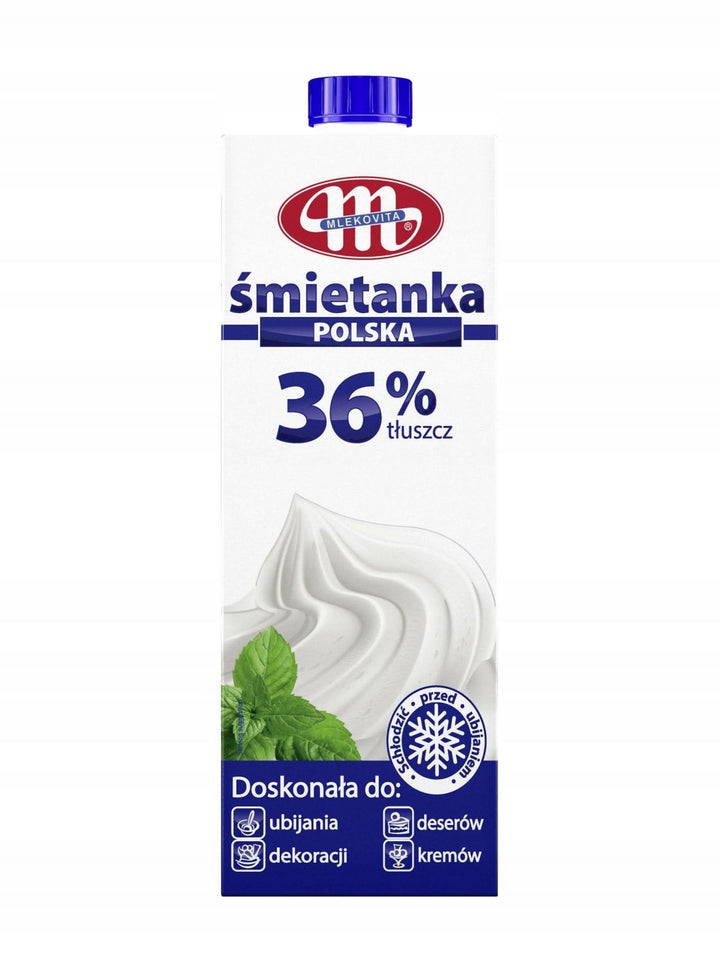 Smântână pentru frișcă 36% UHT, grăsime - 1L - MLEKOVITA - Nati Shop